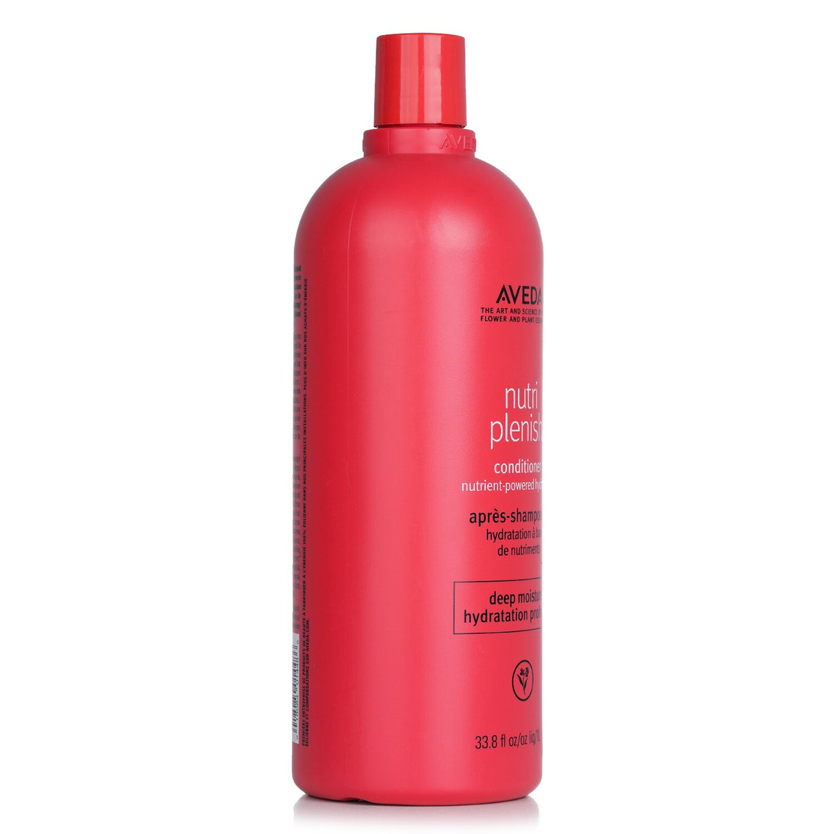 Ultra-hydrating Aveda Nutriplenish Conditioner with coconut oil and mango butter for deep moisture in dry hair, 1000ml.