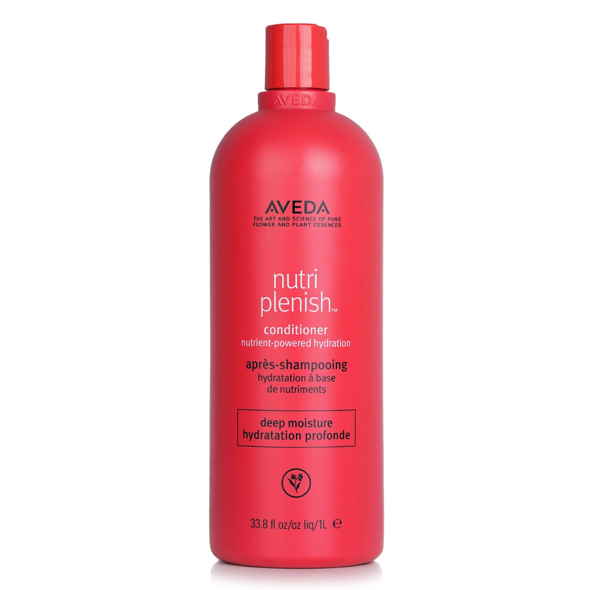 Aveda Nutriplenish Conditioner Deep Moisture in 1000ml, ultra-hydrating with organic coconut oil and mango butter for dry hair.