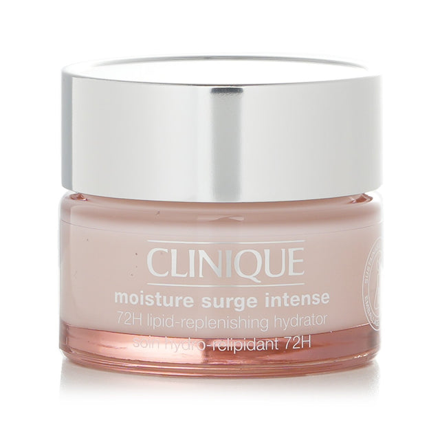 Clinique Moisture Surge Intense hydrator in a 30ml jar, targeting very dry skin with 72-hour moisture and soothing Cica.