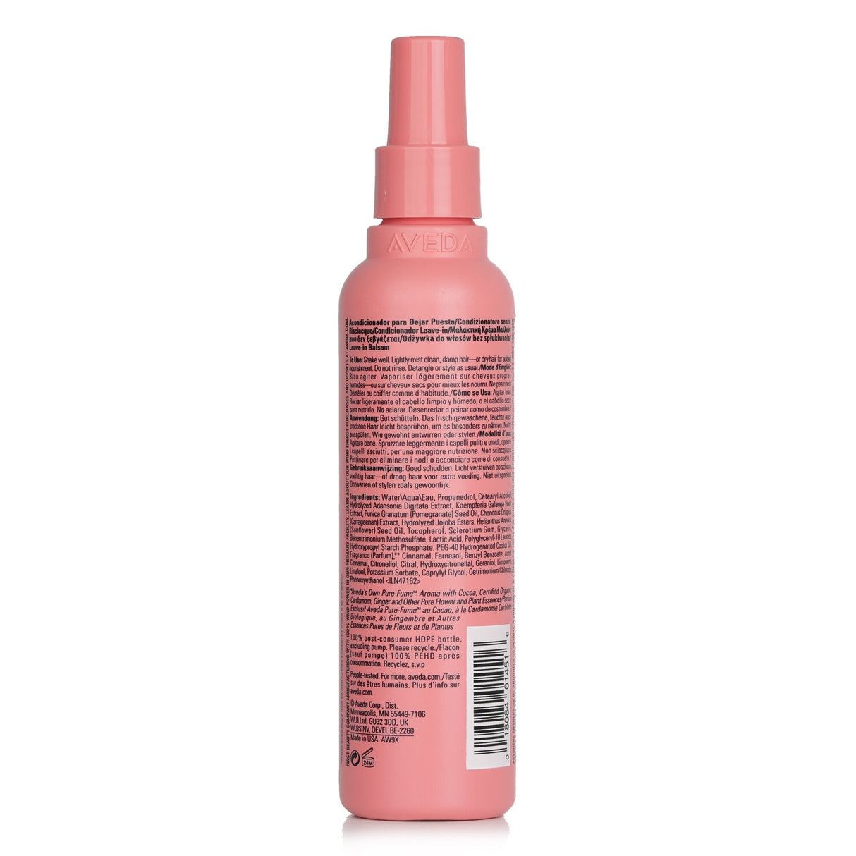 Lightweight leave-in conditioner for all hair types, providing hydration, UV protection, and thermal defense up to 450°F.