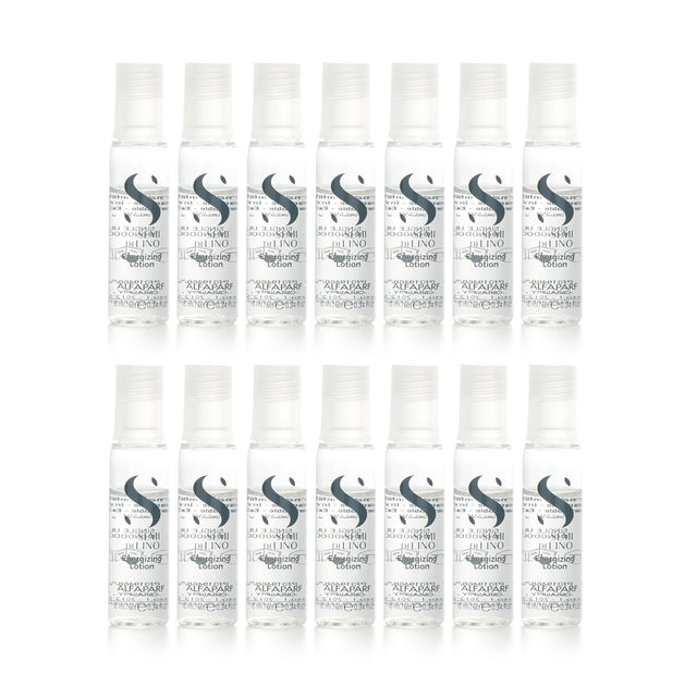 AlfaParf Semi Di Lino Scalp Renew Lotion in 12x10ml, revitalizes thinning hair, strengthens follicles, restores volume.