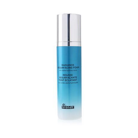 Dr. Brandt Radiance Resurfacing Foam: cream-to-foam exfoliator with AHAs for a softer, radiant complexion in 60 seconds.