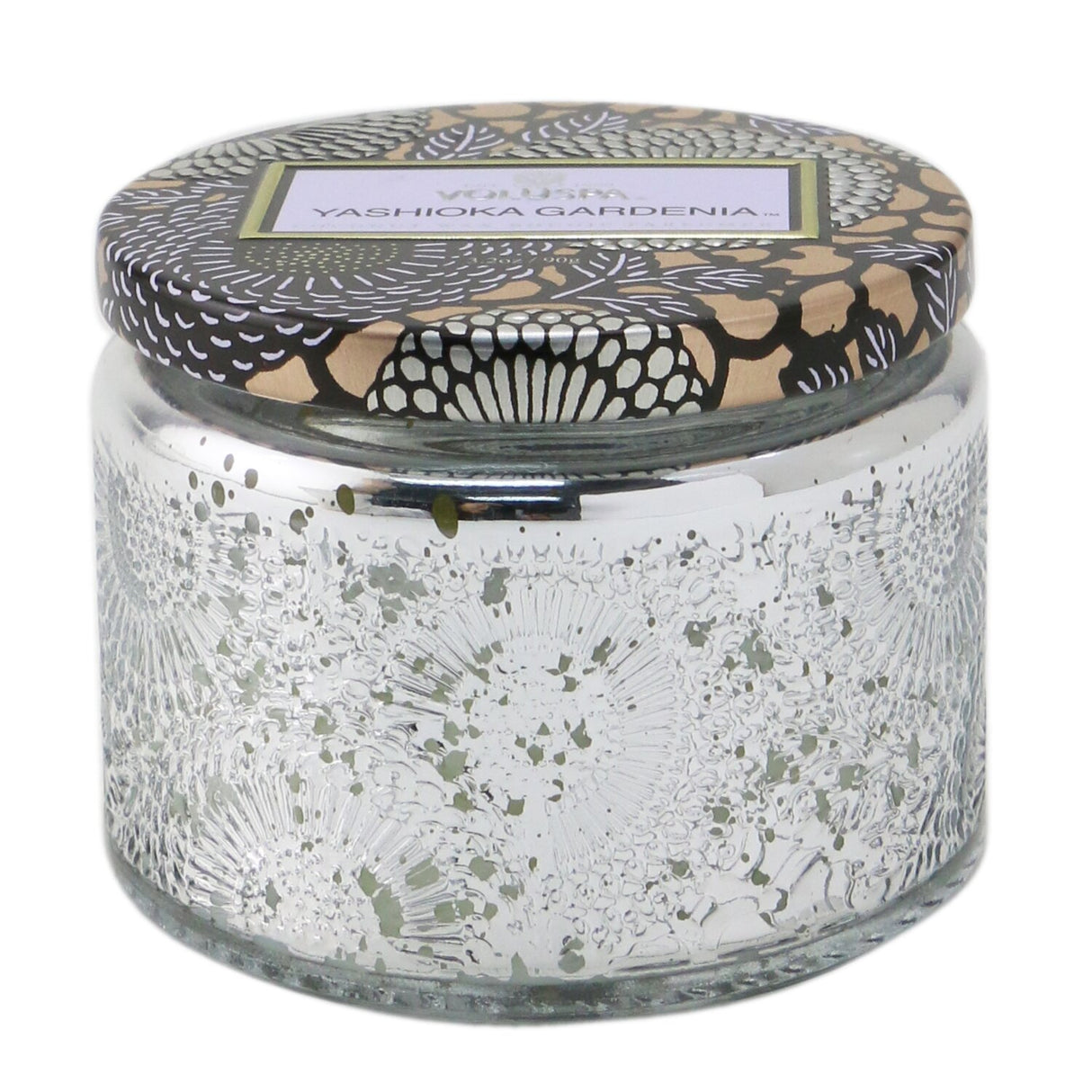 Petite jar candle in Yashioka Gardenia scent, featuring elegant Japanese-inspired design and clean coconut wax.
