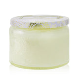 Voluspa Petite Jar Candle in Nissho Solei, 90g, features coconut wax, natural wicks, and a chic Japanese-inspired design.