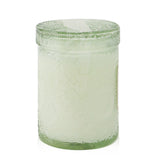 Hand-poured candle in glass jar, blending French cade wood and lavender for a serene ambiance; 50-hour burn time.