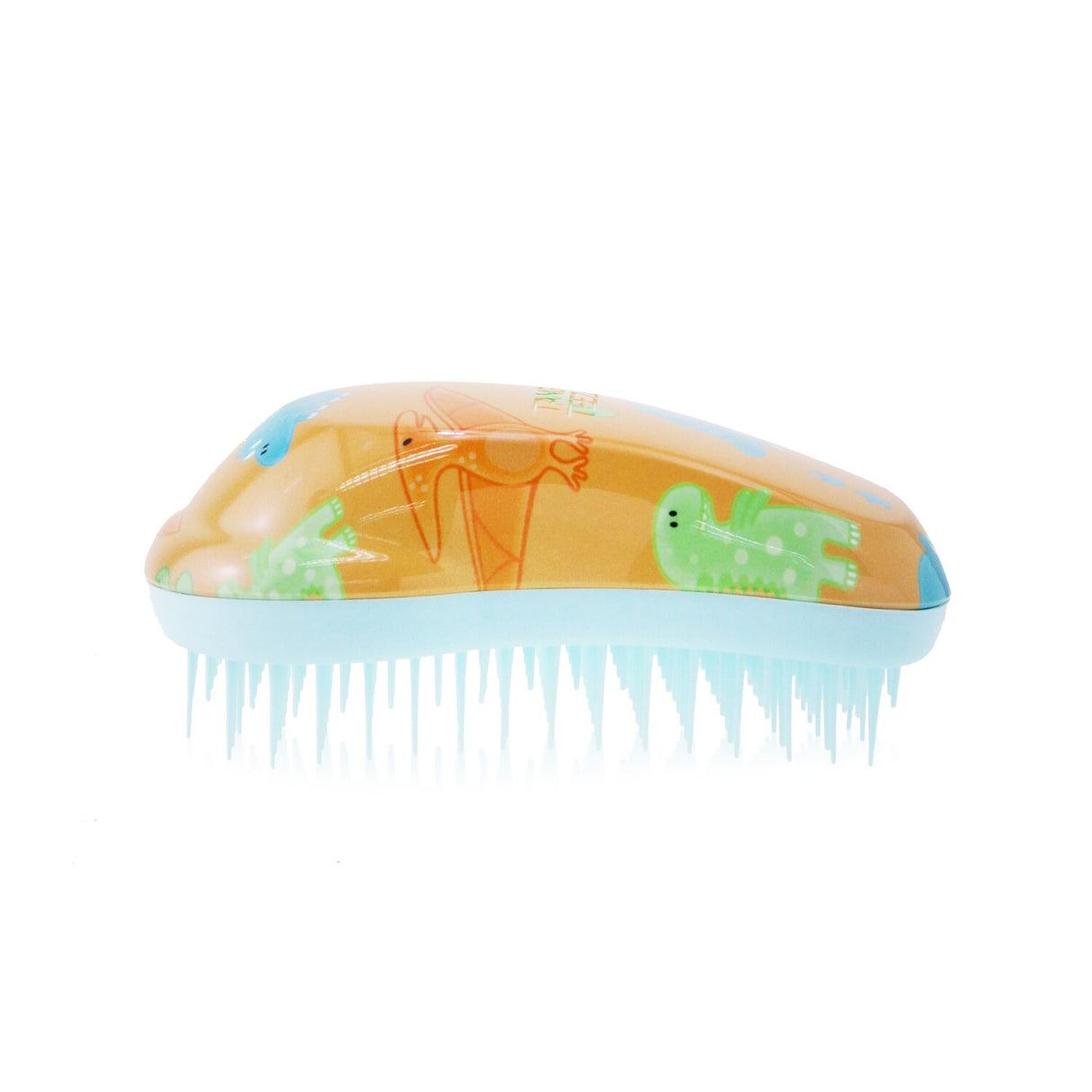 Mini Tangle Teezer hair brush featuring a fun dinosaur design, perfect for effortless detangling in kids' hair.