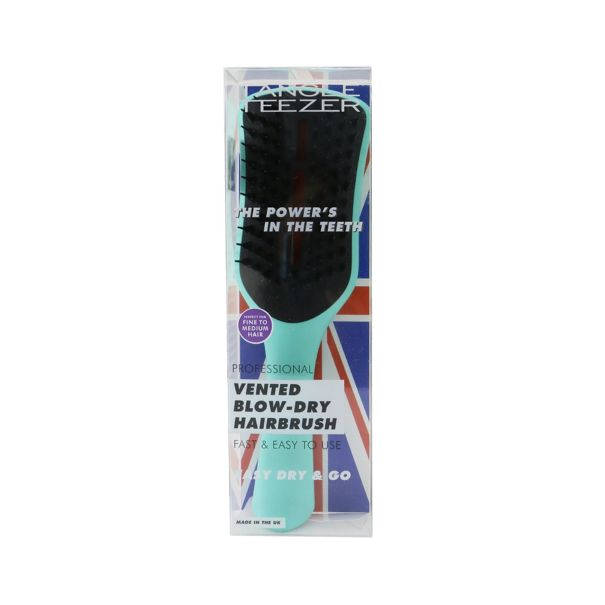 Vibrant Sweet Pea Tangle Teezer vented hairbrush for smooth, shiny blow-drying; reduces frizz and enhances bounce.