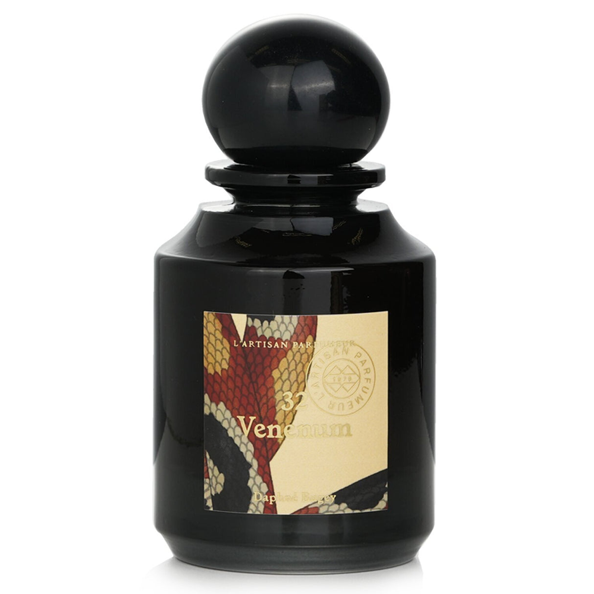 L'Artisan Parfumeur Venenum 32 Eau De Parfum, 75ml, blending Masala Chai, rice, and sandalwood for a cozy fragrance.