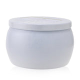 Voluspa Mini Tin Candle in Bourbon Vanille, featuring a decorative tin, clean burn, and enchanting warm vanilla scent.