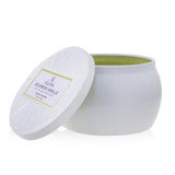 Voluspa Mini Tin Candle in Bourbon Vanille, featuring a coconut wax blend, natural wicks, and decorative Japanese-inspired tin.