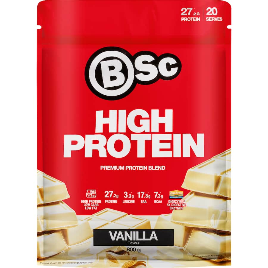 Bsc Body Science High Protein Bars Vanilla 800g