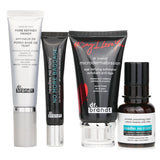 "Dr. Brandt 25 Years Kit featuring Microdermabrasion, Wrinkle Cream, Pore Primer, and Eye Gel for youthful, smooth skin."