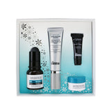 Dr. Brandt Skincare Wishlist Kit featuring Pore Refiner Primer, Wrinkle Smoothing Cream, Microdermabrasion, and Hyaluronic Cream.