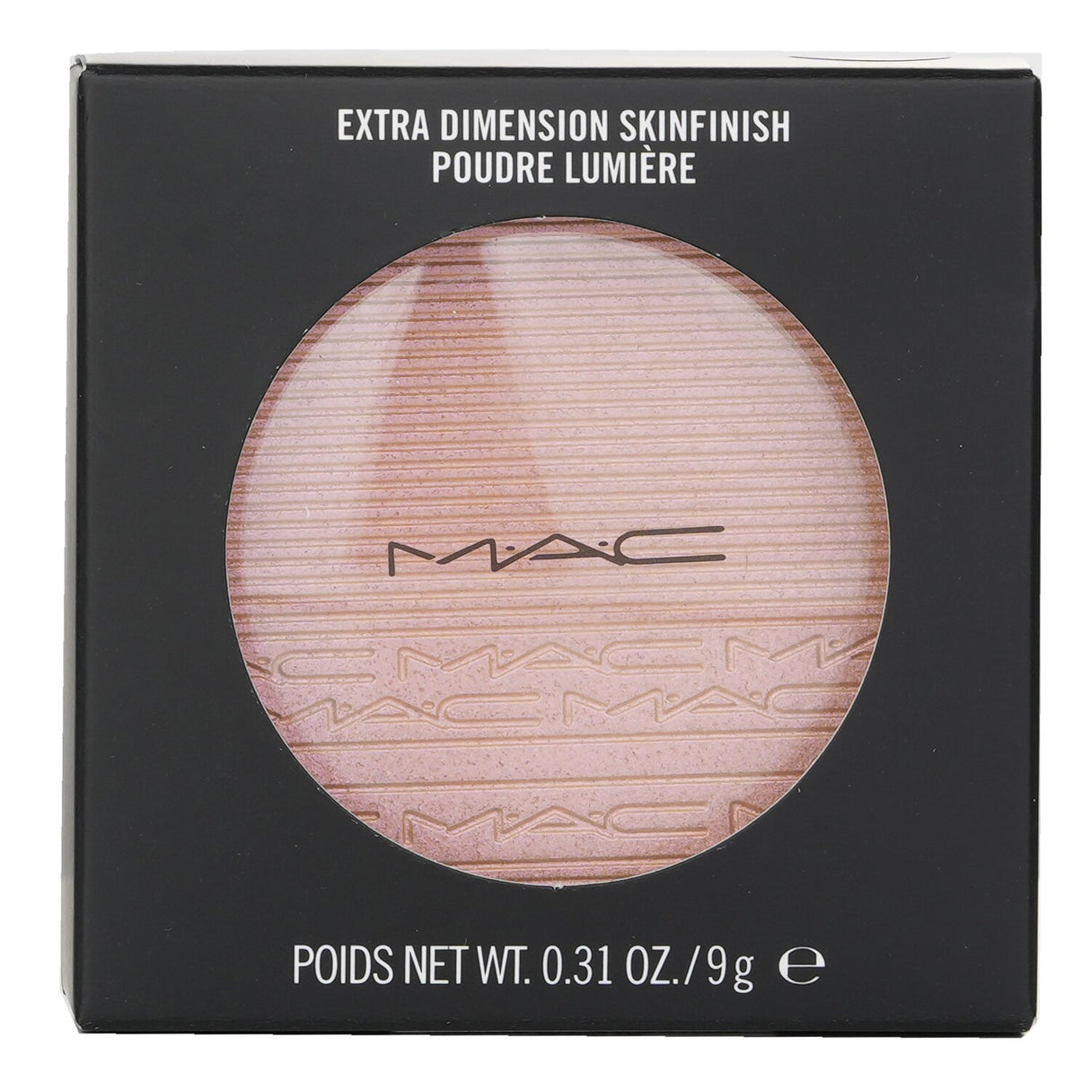 MAC Extra Dimension Skinfinish Highlighter #Show Gold in a sleek compact, delivering radiant, prismatic glow for all skin types.