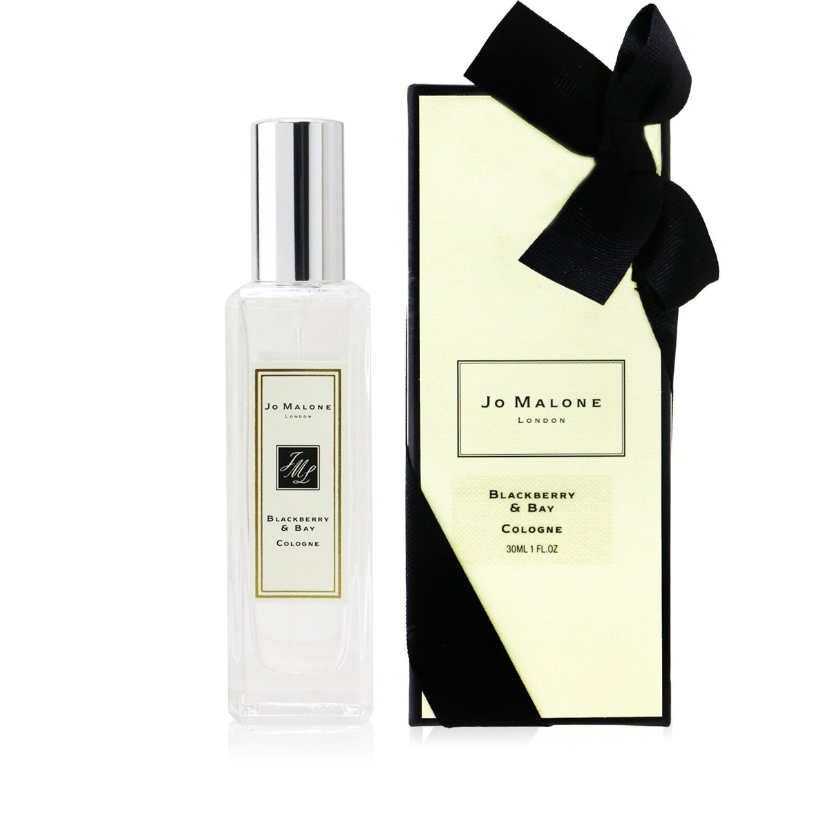 Elegant Jo Malone Blackberry & Bay Cologne Spray in a gift box, featuring floral fruity notes of blackberry and grapefruit.