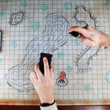 ENHANCE Tabletop Deluxe Rubber RPG Grid Mat Campaign Kit