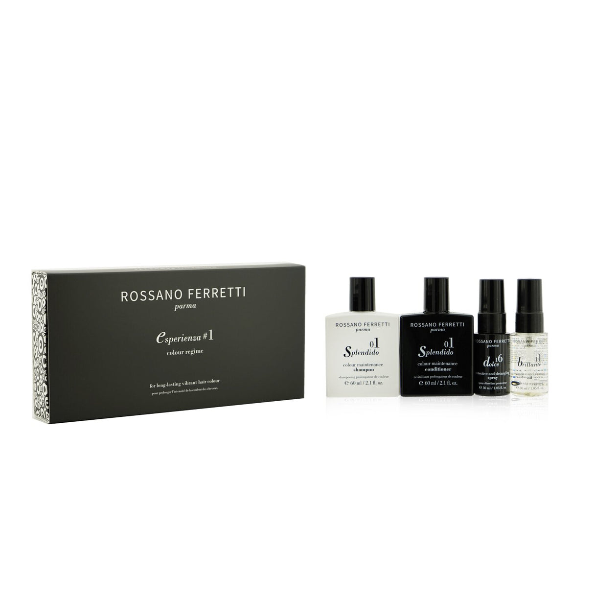 Rossano Ferretti Parma Esperienza # 1 Colour Regime Kit, 4pcs for vibrant, healthy color-treated hair.