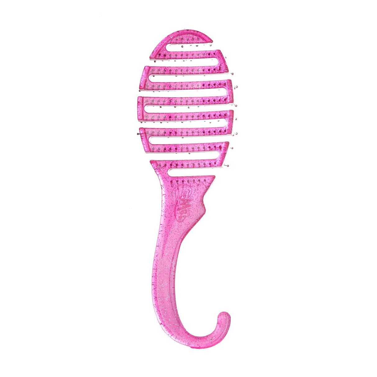 Pink glitter Wet Brush Shower Detangler, featuring ultra-soft IntelliFlex bristles for gentle, tangle-free brushing in the shower.