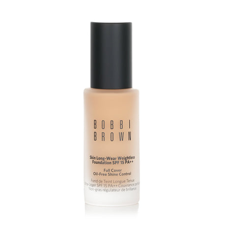 Lightweight Bobbi Brown foundation in Golden Beige, providing buildable coverage, SPF 15, and a natural matte finish.