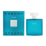 Loris Azzaro Chrome Aqua Eau De Toilette 50ml, a refreshing men's scent blending citrus, herbs, and ocean notes for summer.