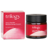 Trilogy Very Gentle Moisturising Cream for sensitive skin, enriched with Hyaluronic Acid and calendula for deep hydration.