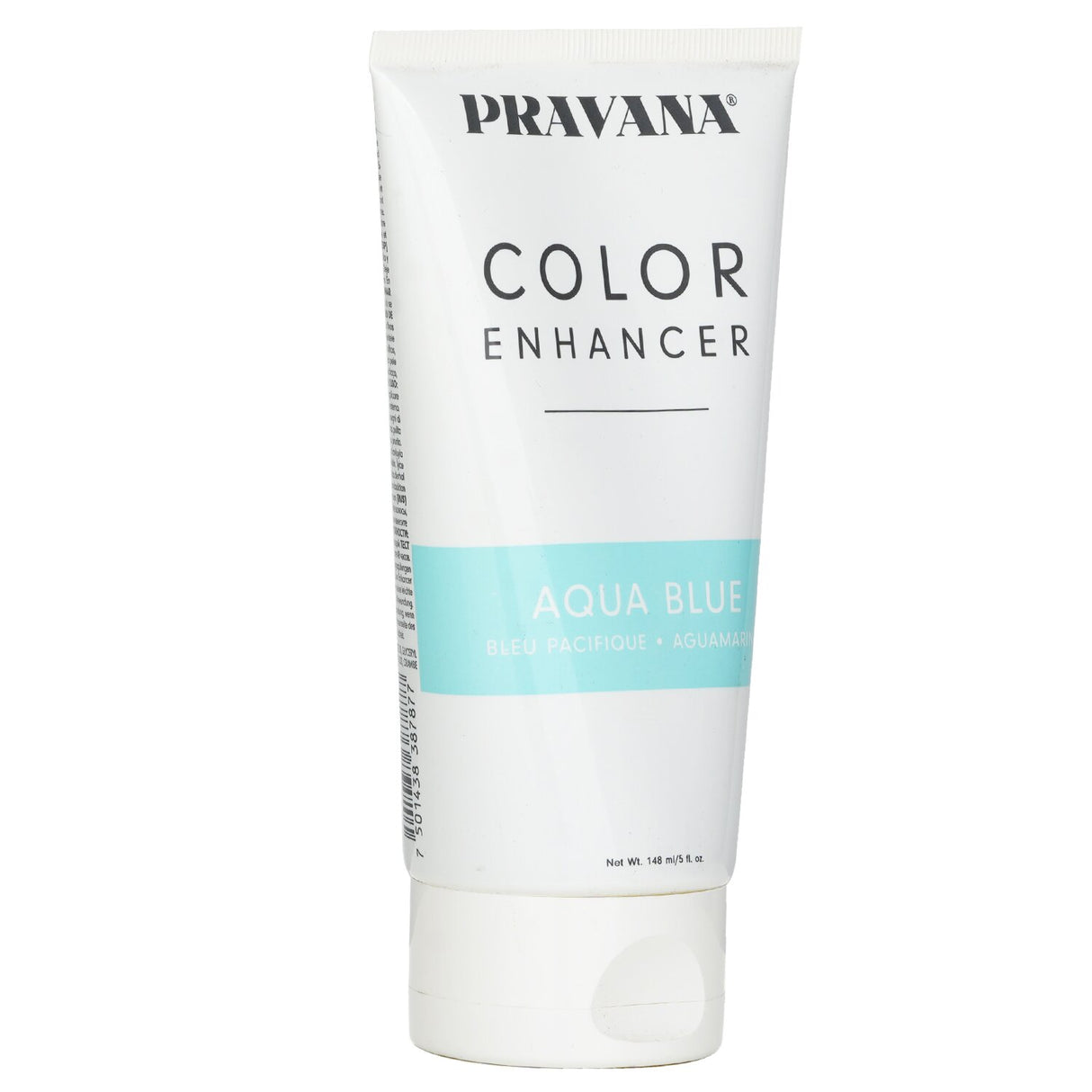 Bright Aqua Blue hair color treatment in 148ml for vibrant, healthy hair lasting up to seven washes.