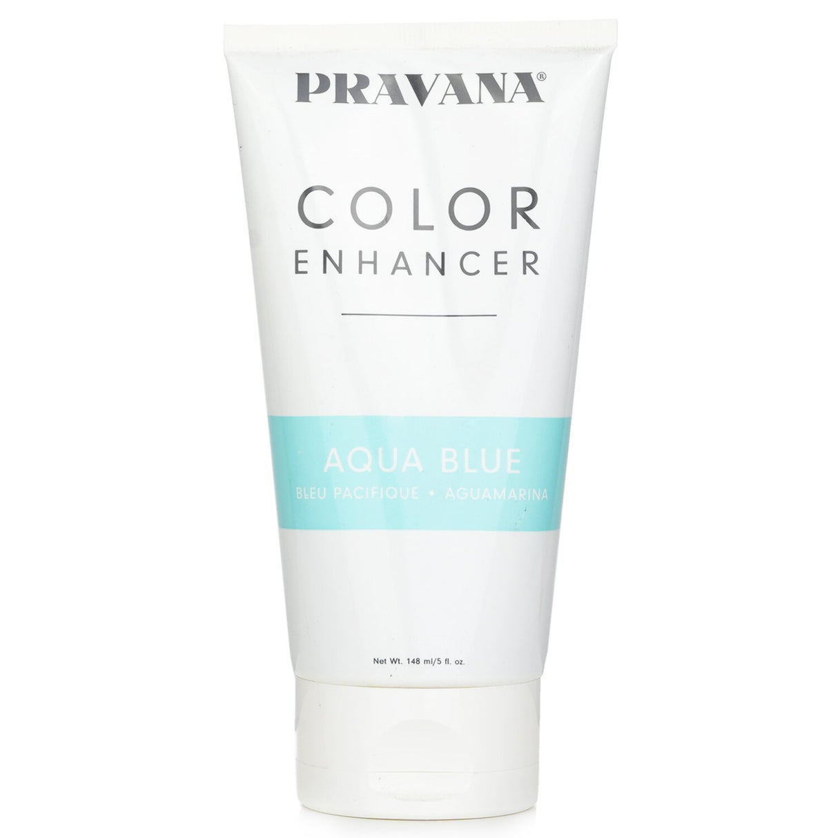 Pravana Aqua Blue Color Enhancer in 148ml, a vibrant temporary treatment for healthy, manageable hair.