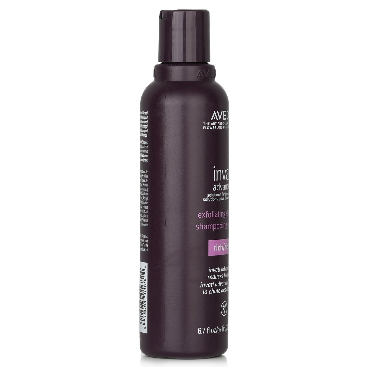 Aveda Invati Advanced Exfoliating Shampoo for fine hair, infused with Ayurvedic herbs and wintergreen salicylic acid, 200ml.