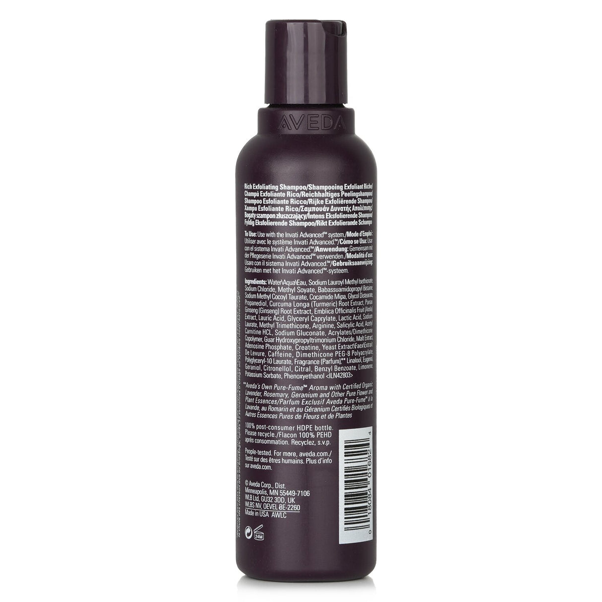 Aveda Invati Advanced Exfoliating Shampoo in a 200ml bottle, designed for fine hair and normal to oily scalps.