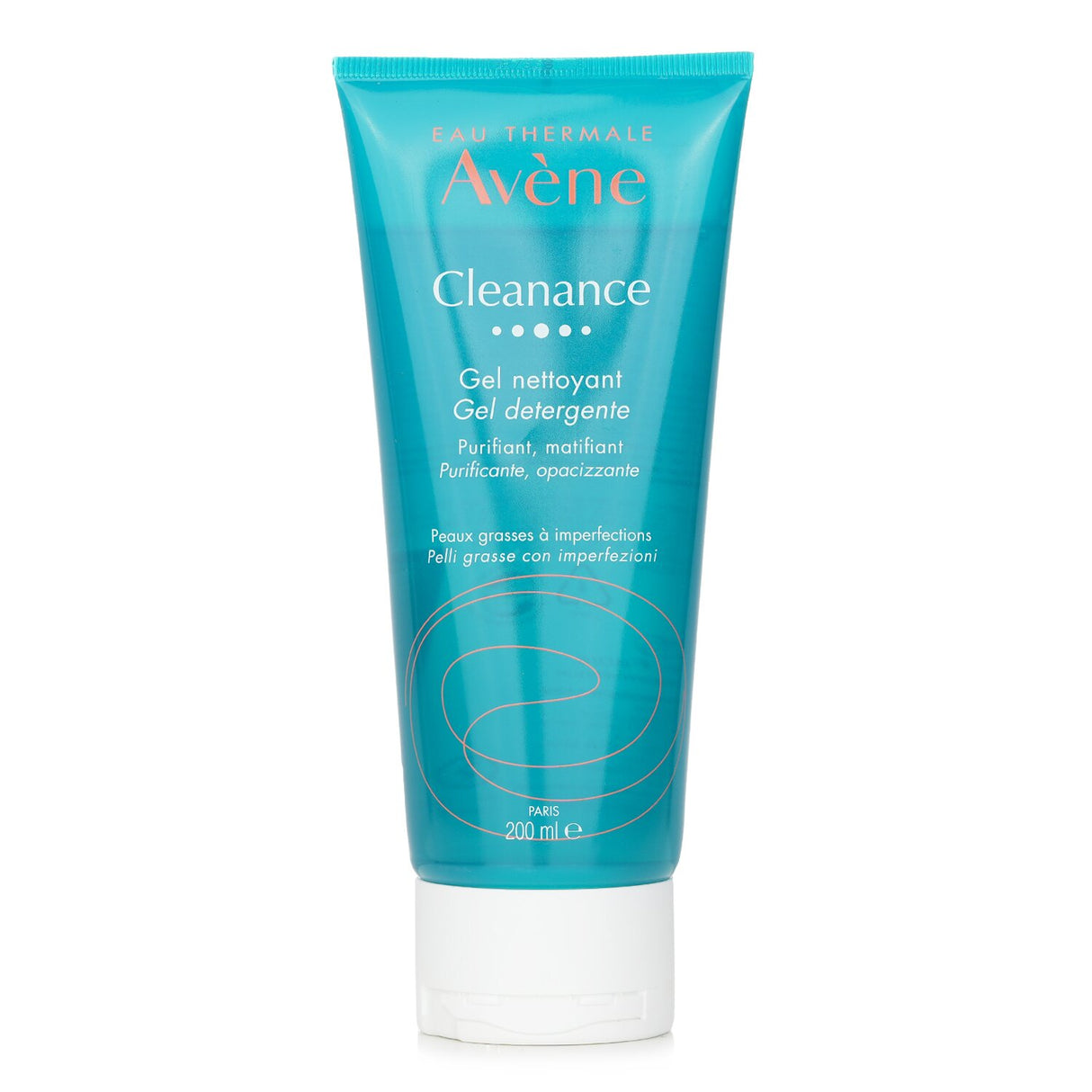 Avene Cleanance Cleansing Gel in a 200ml bottle, designed to purify and mattify oily, blemish-prone skin.