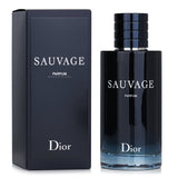 Christian Dior Sauvage Parfum Spray in 200ml, an aromatic fougere scent for men with notes of pepper, bergamot, and cedar.