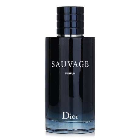 Elegant Christian Dior Sauvage Parfum Spray in a 200ml bottle, blending spices and woods for a confident, modern scent.