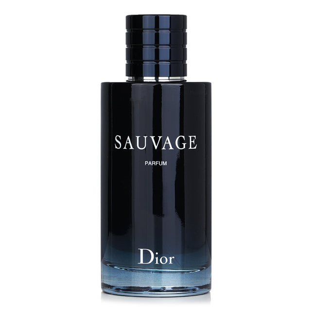 Elegant Christian Dior Sauvage Parfum Spray in a 200ml bottle, blending spices and woods for a confident, modern scent.