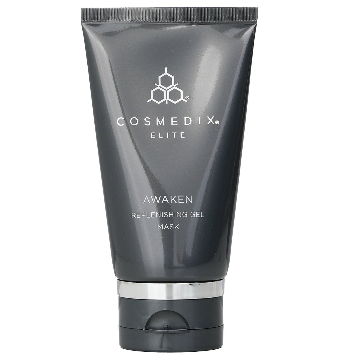 CosMedix Elite Awaken Gel Mask in a sleek container, designed to hydrate, exfoliate, and rejuvenate for smoother, firmer skin.