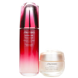 Shiseido's Defend & Regenerate Set with Ultimune Concentrate and Benefiance Cream for youthful, radiant skin.