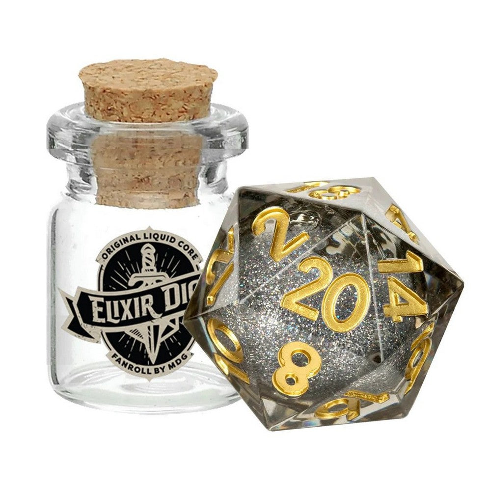 Fanroll: Individual d20 Elixir Liquid Core Dice: Vanishing Oil