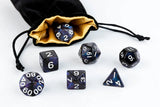 Fanroll: Small Velvet Dice Bag: Black w/ Gold Satin