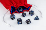 Fanroll: Large Velvet Dice Bag: Red w/ Blue Satin