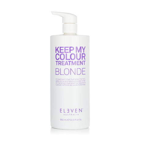 Hydrating treatment for blonde hair, enriched with macadamia oil for shine and vibrancy, 960ml size.