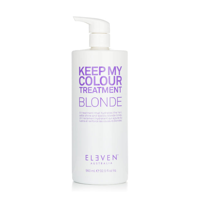 Hydrating treatment for blonde hair, enriched with macadamia oil for shine and vibrancy, 960ml size.