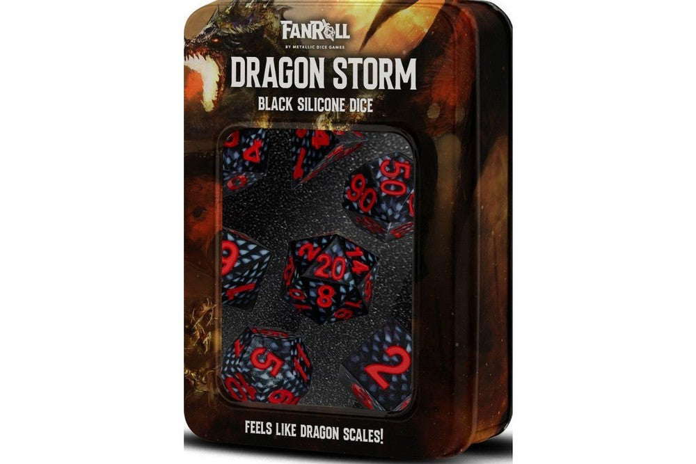 Fanroll: Dragon Storm Silicone Dice Set: Black Dragon Scales