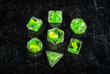 Fanroll: Dragon Storm Inclusion Resin Dice Set: Green Dragon