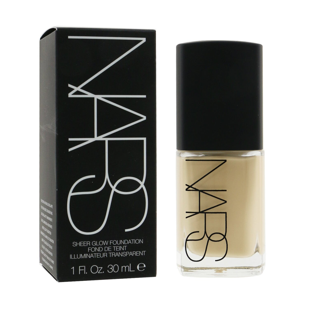 NARS Sheer Glow Foundation in Salzburg (Light 3.5) offers sheer, buildable coverage for a radiant, luminous complexion.