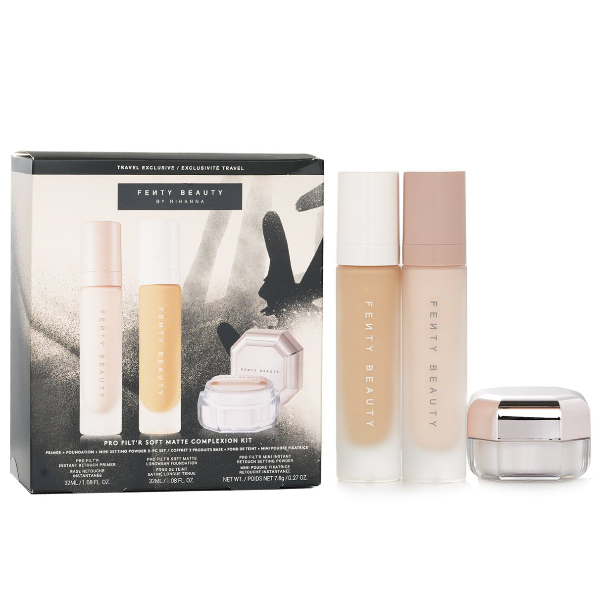 Fenty Beauty by Rihanna Pro Filt'R Soft Matte Complexion Kit: Foundation 32ml +