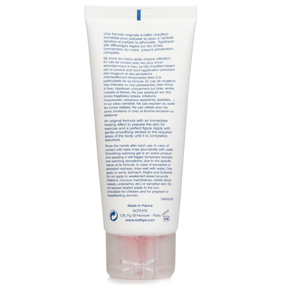 Sothys Athletics Smoothing Warming Gel, 100ml; enhances performance, warms muscles, and nourishes skin for all athletes.