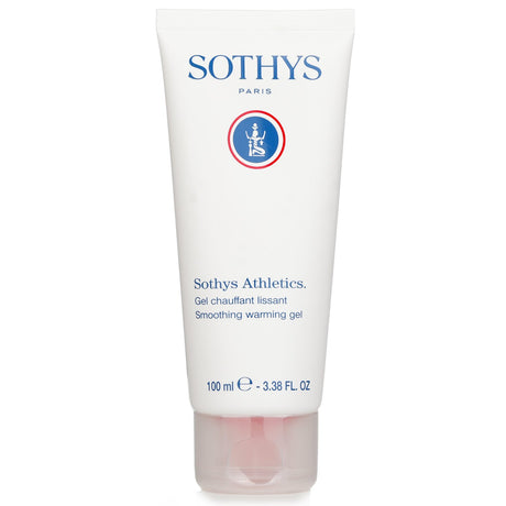 Sothys Athletics Smoothing Warming Gel in a 100ml tube, designed to enhance athletic performance and skin smoothness.