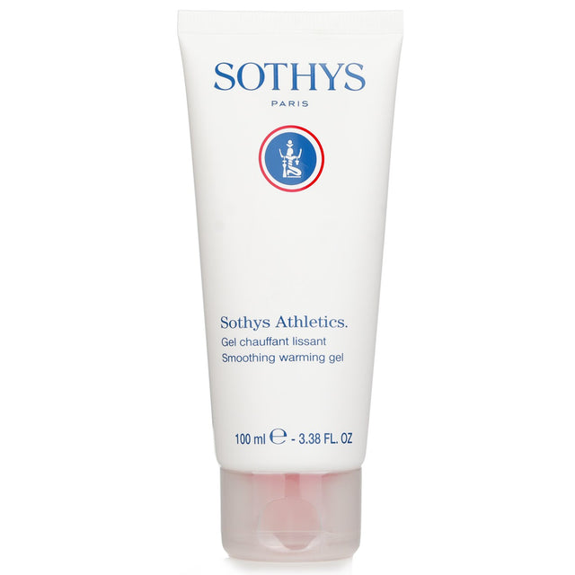 Sothys Athletics Smoothing Warming Gel in a 100ml tube, designed to enhance athletic performance and skin smoothness.