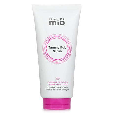 Omega-rich Tummy Rub Scrub with nourishing oils and natural fragrance, designed for gentle exfoliation during pregnancy.