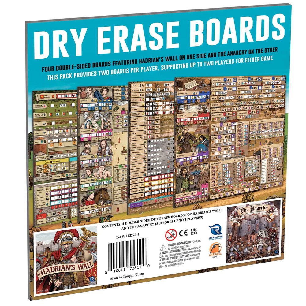 Hadrian's Wall and The Anarchy Dry Erase Boards