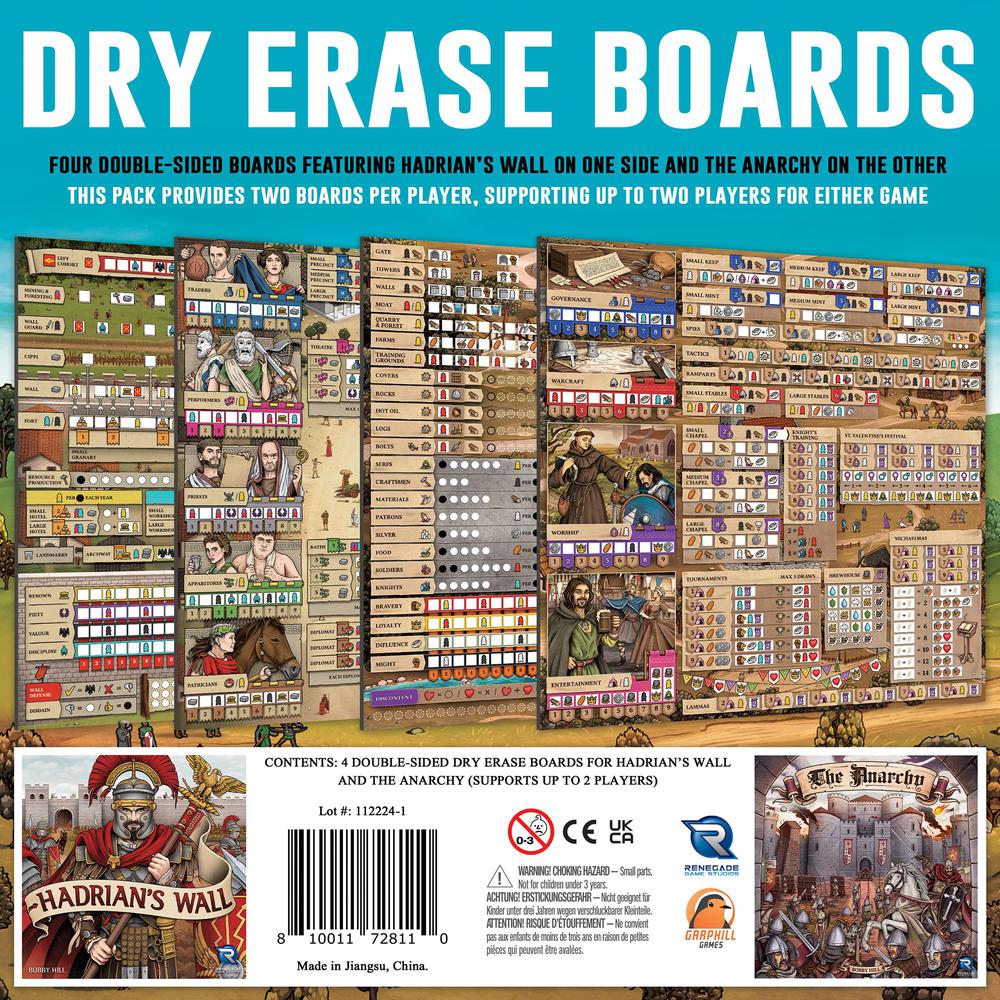 Hadrian's Wall and The Anarchy Dry Erase Boards
